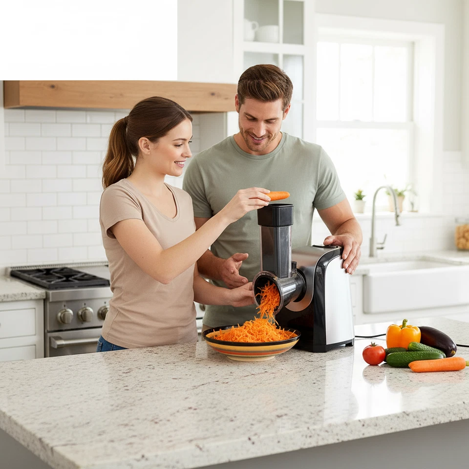 150W Vegetable Slicer Vegetable Slicer Electric Chopper Grater Kitchen Grater NEW - Image 2 of 4