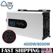 24V to 110V Off Grid 4000W 8000W Pure Sine Wave Inverter Solar 60hz US Socket