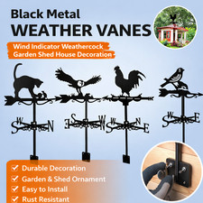 Girouette En Métal Noir Indicateur De Vent Décoration De Jardin De Cabane Maison