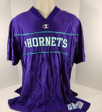 2000-01 Charlotte Hornets Otis Thorpe #52 Game Used Purple Warm Up Shirt 2