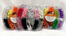 Set of Three Kids  Halloween Bead Craft Kits 780 pcs Assorted Beads  Lacing