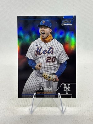 2022 Topps Stadium Club Chrome Pete Alonso #216 Blue Refractor /199 Mets
