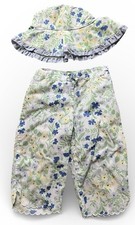 Vtg Janie And Jack Girls Pants NWT Hat Floral Bumblebee Blossoms Spring 2T