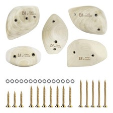 TWO STONES Wooden Rock Climbing Holds for Adults Wood Rock Wall Climbing Ho...