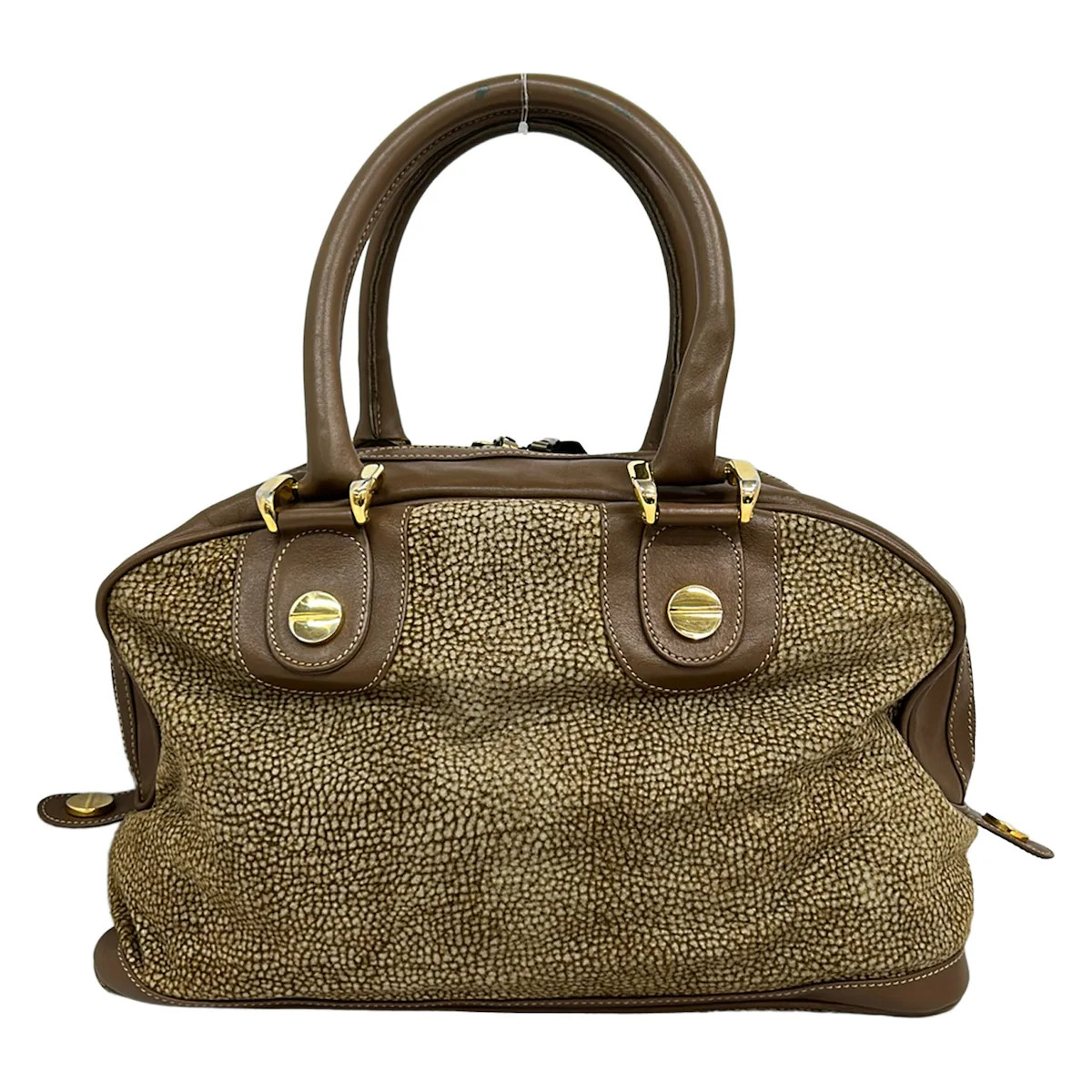redwall BORBONESE - Beige Light Brown Suede Leather Handbag — image 3