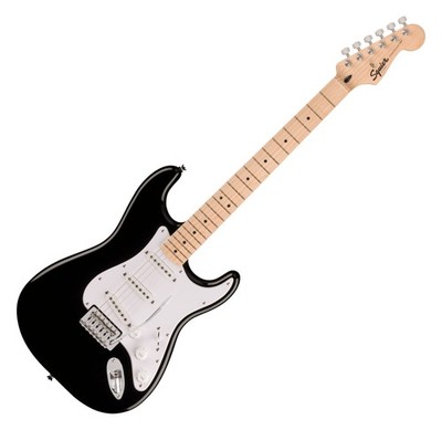 Squier by Fender Sonic Stratocaster Black MN Einsteiger E-Gitarre SSS