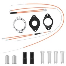 BMX Bike Gyro Brake Cables Kit - Front+Rear (Upper+Lower) Set with Spinner Ro...