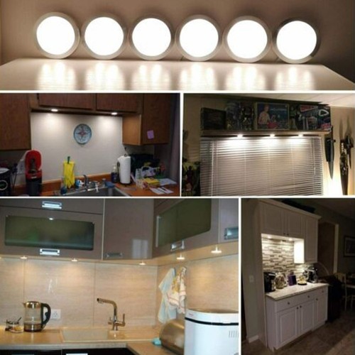 3/6*Under Cabinet Lights,LED Kitchen Counter Closet LED Puck Display Lamp - Picture 4 of 24