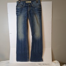 Jeans BKE Denim Stella para mujer 25x35,5R azul algodón lavado medio