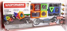 Magformers 41-Piece Magnetic Building Set w/ 6 Wheels STEM Toy   Box Wear