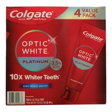 Colgate Optic White Platinum Teeth Whitening Toothpaste, 4.1oz., 4pk