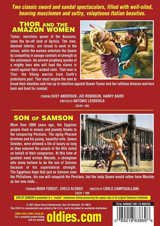 Sword-and-Sandal Double Feature: Thor and the Amazon Women (1963)/Son of S (DVD) - Image 3 of 3
