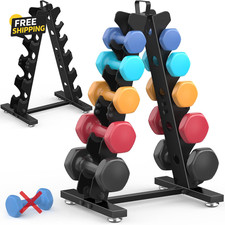 6 Tier Dumbbell Rack Stand Metal Weight Storage Holder Home Gym Stand HeavyDuty