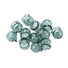 12-Pack Glass Jellyfish Beads, 17x16mm Glass Wind Bell Bead Caps Dark Green 