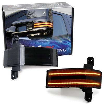 #ad Dual Row Amber LED Strip Tow Mirror Marker Light For Chevy Silverado GMC Sierra $55.09