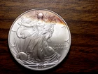 AMERICAN SILVER EAGLE 2004 GEM BU RAINBOW STUNNING ALBUM TONES 1 TROY OZ SYGMA