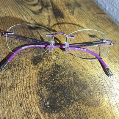 Silhouette Titan 5521 70 4040 Rimless Eyeglasses Frame Purple  Austria w/ case 