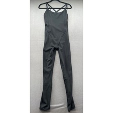 Savage X Fenty Bodysuit Womens L Sporty Black Strappy Back Athletic Jumpsuit