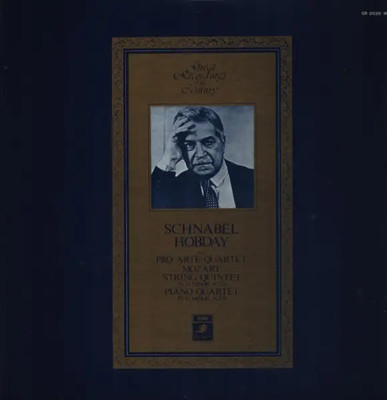 Hobday / Schnabel Mozart : Piano Quartet K.478 / String Quintet K.516 Vinyl LP