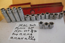 Mac Tools 15 Pc Chrome Deepshallow 38 Dr Metric Socket Set 6pt W Metal Tray Mac Tools 15 Pc Chrome Deepshallow 38 Dr Metric Socket Set 6pt W Metal Tray