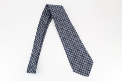 Robert Talbott Best of Class Tie Gray Blue Houndstooth 100% Silk Hand Sewn USA