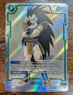 Raditz SB01-026 Gold Alternate Art Dragon Ball Manga Booster Card