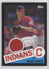 2020 Topps 1985 Baseball Relics Series 2 Black 1/199 Shane Bieber #85TR-SB 3v0