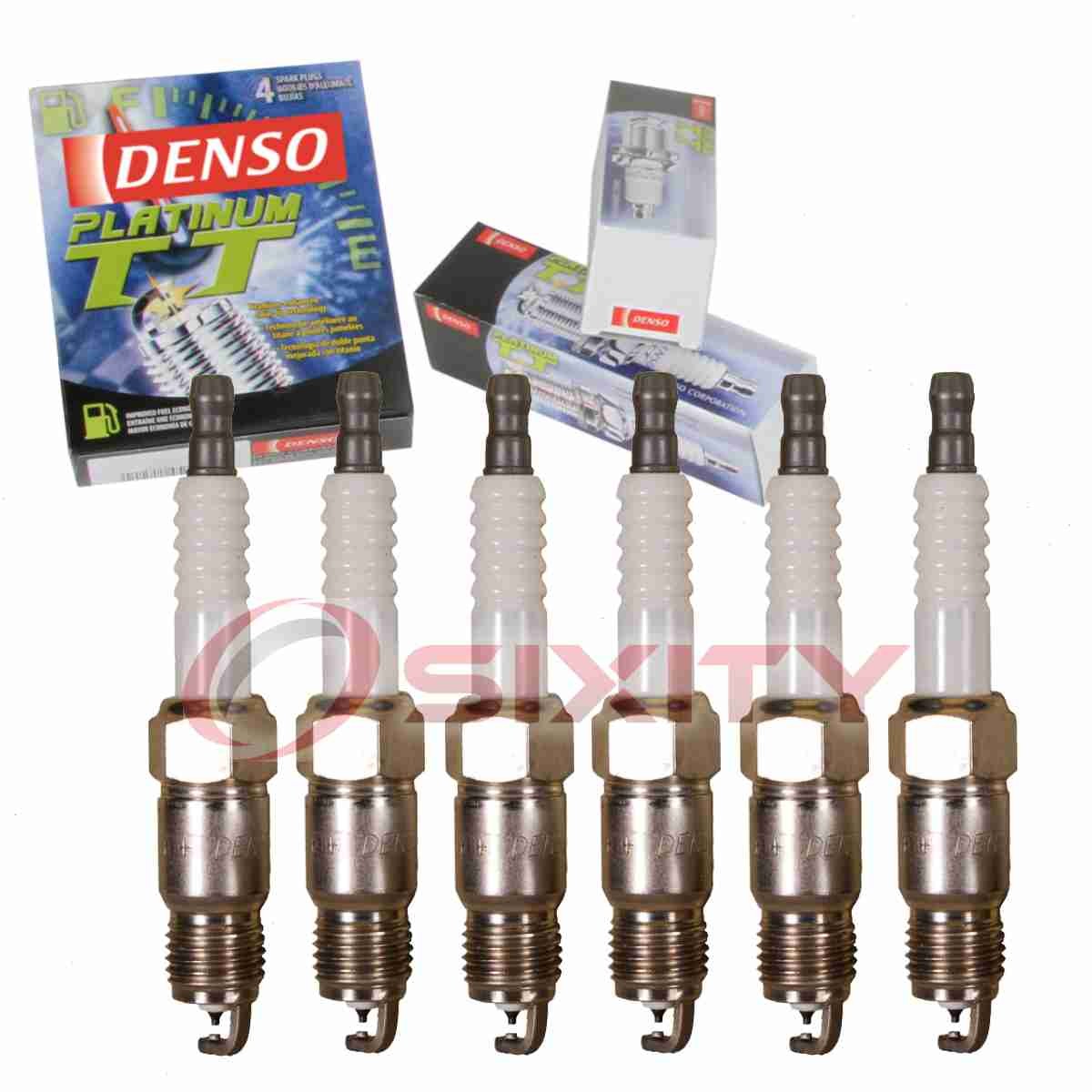 6 pc Denso Platinum TT Spark Plugs for 1991-1995 Chevrolet P30 4.3L V6 pj