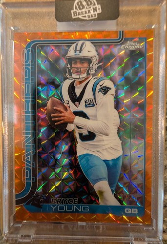 2025 Topps Chrome - Bryce Young #40 Orange Refractor /25 Carolina Panthers