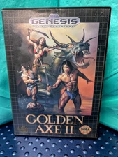 GOLDEN AXE II 2 - Sega Genesis Game, Complete in Box NO MANUAL Tested/Working