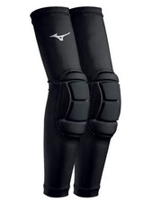 Mizuno Mzo 15" Padded Elbow Sleeves Volleyball Protection 1 Pair Size L/XL Black