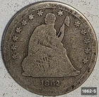 1862-S Seated Liberty Quarter
