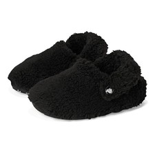 Crocs Kids Classic Cozy Slippers Unisex Little Kid/Big Kid Black Fuzzy