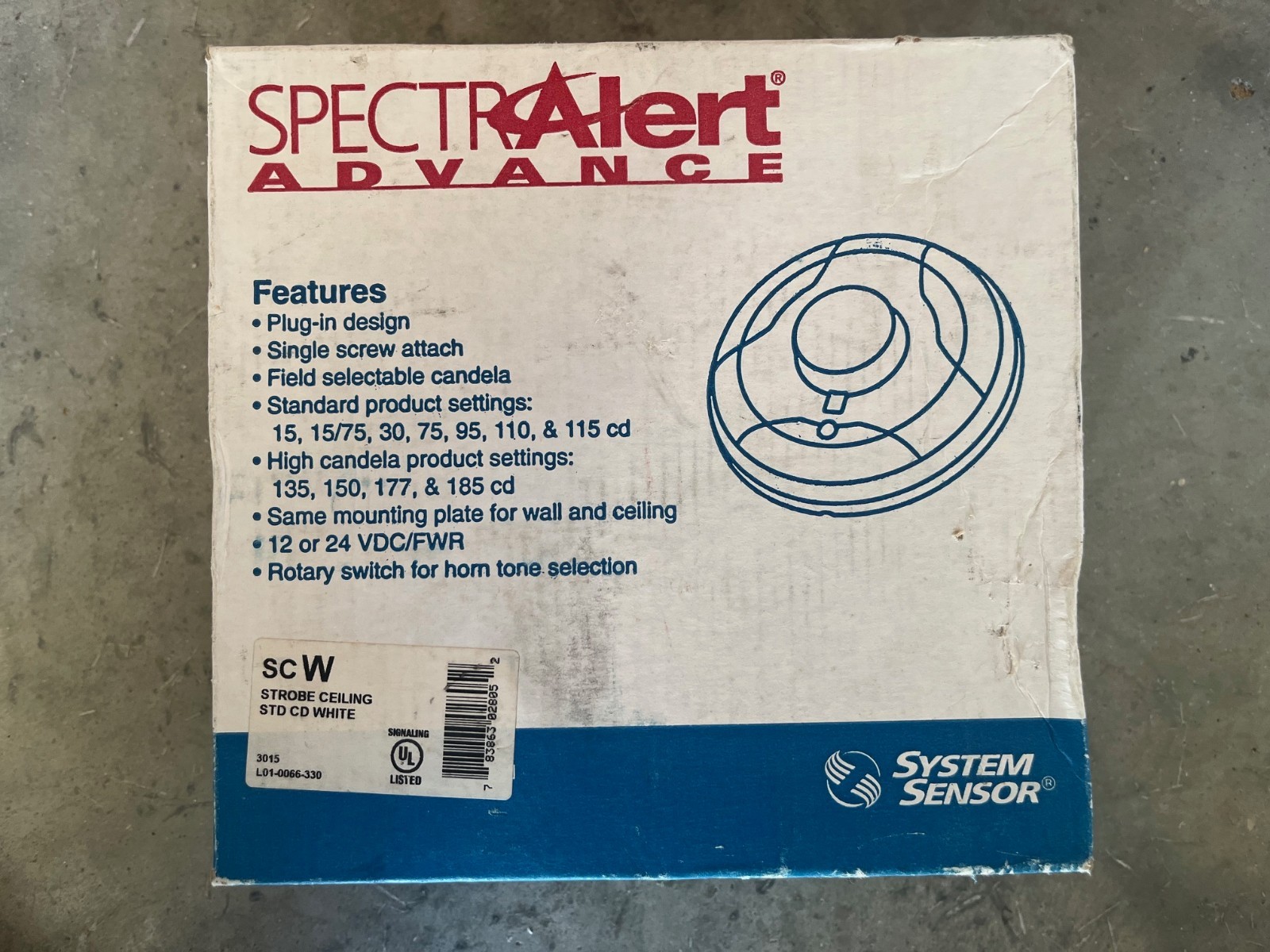 System Sensor SCW Strobe Ceiling White | eBay