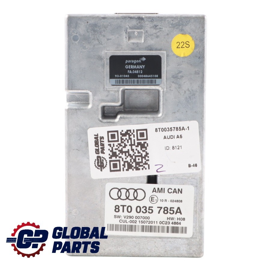 Audi A5 8T MMI Unità Interfaccia Multimedia Modulo Centralina ECU 8T0035785A