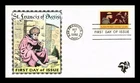 US COVER SAINT FRANCIS OF ASSISI FIRST DAY ISSUE PUGH HAND PAINTED