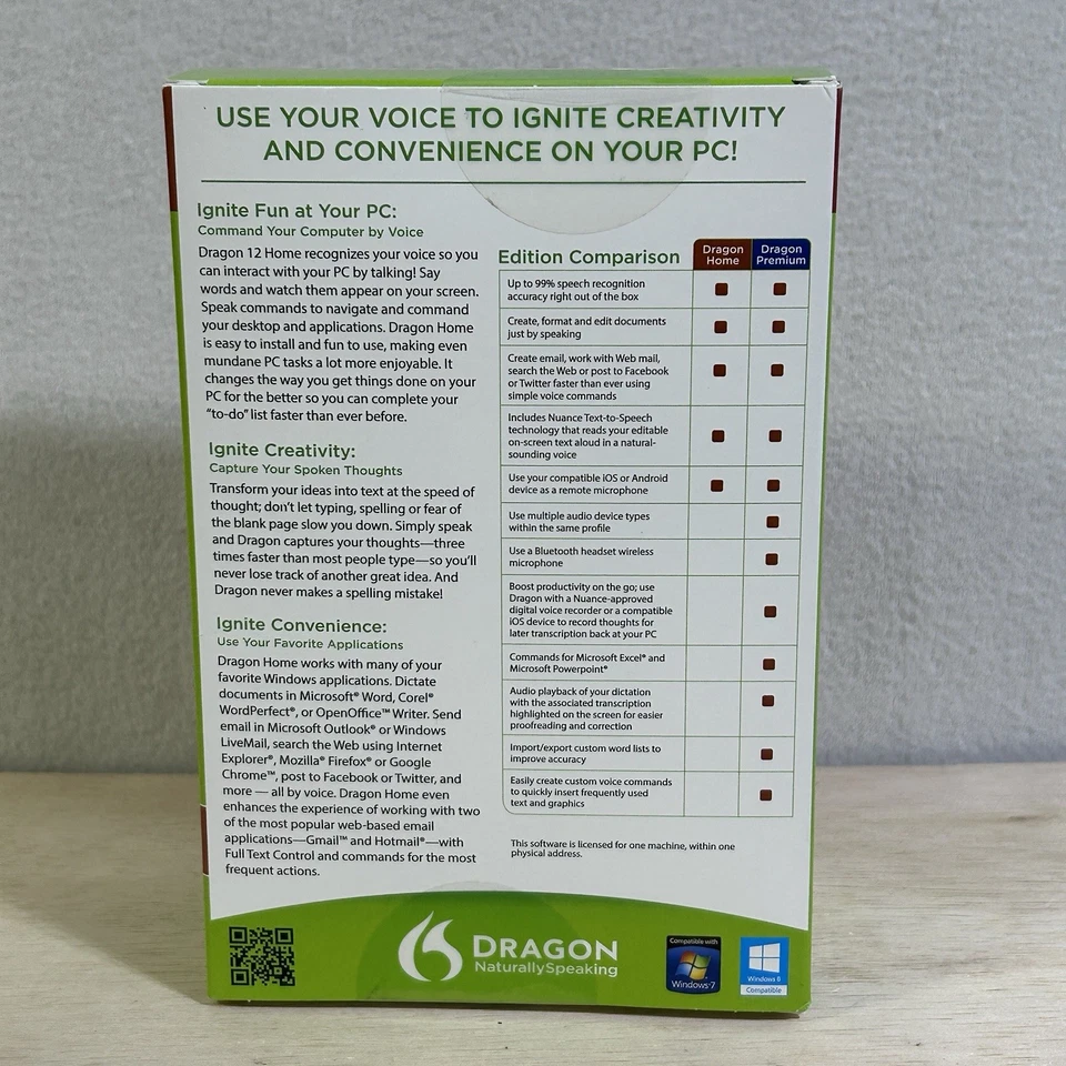 Dragon Naturally Speaking 12 Home Edition Speech Recognition Software w/ Mic NEW - Image 3 of 4