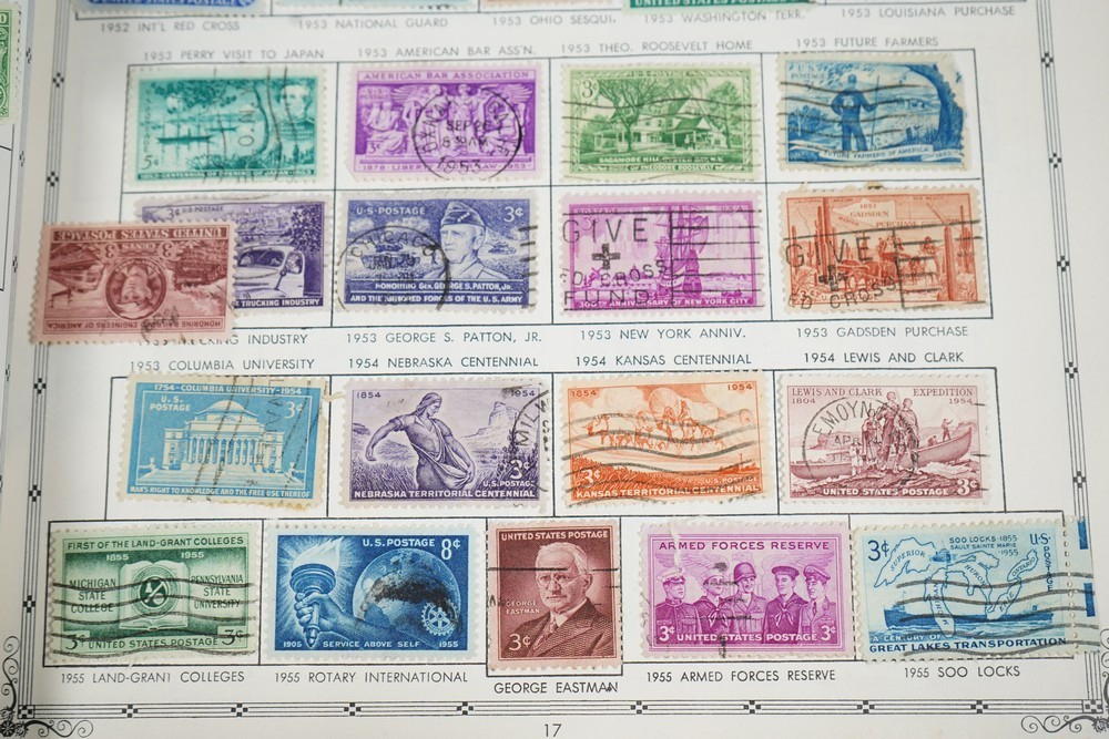 US & WORLDWIDE 1860s-1950s COLLECTION OF 2,750+ STAMPS MINT & USED IN ALBUM