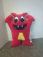 Alphabeasts Alphabet Letter "A" Plush Monster "Alphie" Learning ABCs Pillow NWT