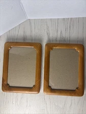 Vintage Fetco Handcrafted Teak Photo Frames Made In Thailand 6x8",  5x7" Photo