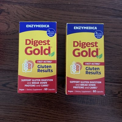 Lot Of 2 Enzymedica Digest Gold + Probiotics 60 gluten Capsules Each 