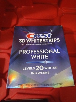 Crest 3D Whitestrips Professional White Whitening Kit, 20 Levels,  EXP 5/6/2028