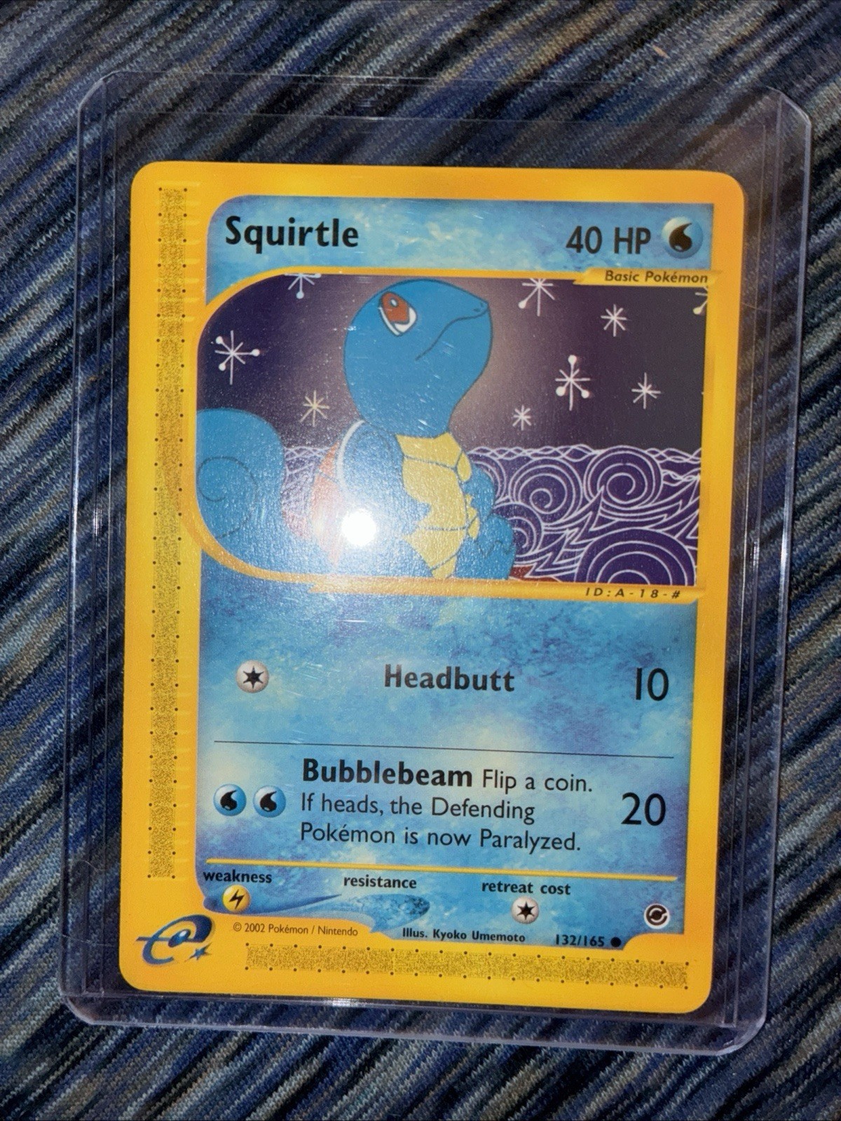 Squirtle 132/165 Regular Common Expedition Pokémon Card