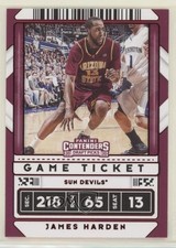 2020 Panini Contenders Draft Picks Variation Game Ticket Red James Harden 05il