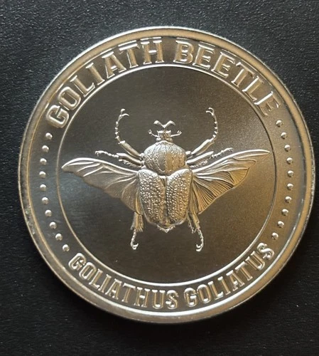 Intaglio Mint Silver Bug Goliath Beetle 1 oz Silver Round