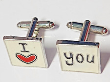 CUFFLINKS IN STEEL/PLATINUM PLATED/NOVELTY/FOR SOMEONE SPECIAL/RARE/FIND/UK/S