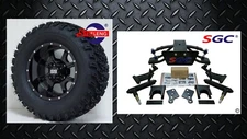 CLUB CAR PRECEDENT GOLF CART 6" SGC A-ARM LIFT KIT + 12" WHEELS and 23" AT TIRES