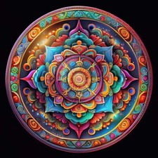 5D Mandala Diamond Painting Kits for Adults, DIY Diamond Art Full Drill Cross