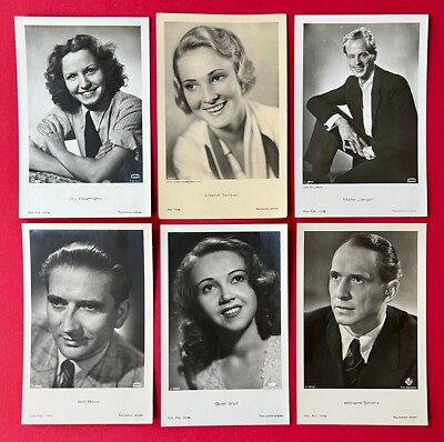 6 x Schauspieler Foto AK um 1938/40 Olly Holzmann, Liselott Schaak,  ( 152299