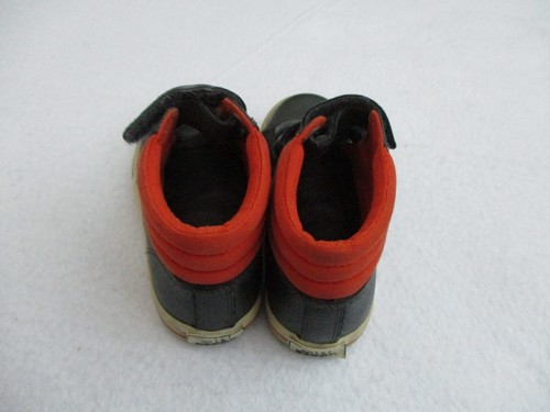 Mini Boden Boots Boys 11 Euro 28 Dark Gray Leather Shoes Kids Junior Hook Loop - Picture 6 of 11